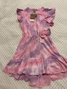 Girls' Size 4 Pink & Purple Tie-Dye Print Summer Dress by Mignone-NEW WITH TAGS. - Picture 1 of 7