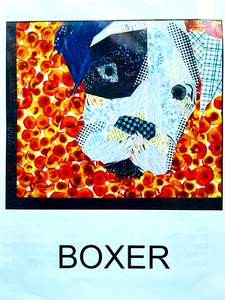 Ann Shaw Uncut Pattern Pieced Pets Quilting Designs BOXER DOG 22" X 18" Quilt - Picture 1 of 3