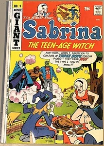 SABRINA Witch Comic #9 Archie GIANT Series 1972 FRANKENSTEIN WEREWOLF & DRACULA - Picture 1 of 3