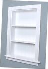 14X24 Recessed Aiden Wall Niche - Wall Shelf For White W/ Beadboard Back