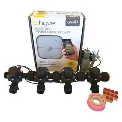 Orbit B-hyve WiFi Controller 4 Station-4x3/4"Manifold Solenoid Valves-FreeSensor - Image 1 of 4