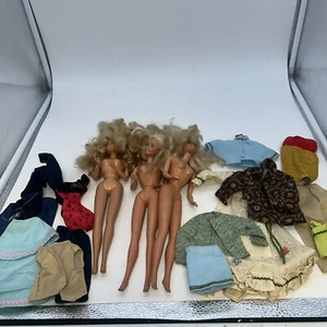 Vintage Barbie Dolls Lot Dolls And Clothes - Picture 1 of 7