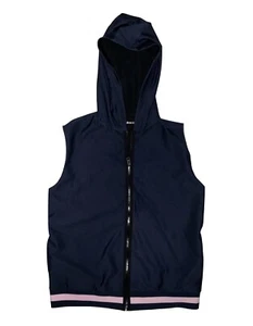Ultracor Women's Hood Sleeveless Blue Full Zip Pockets Vest Size Medium - Picture 1 of 6