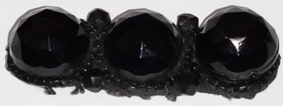 Apliques de luto victoriano trabajo con cuentas adorno antiguo vintage BB95-26 Foto 1 de 3