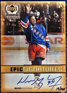 Wayne Gretzky 99/00 Upper Deck Century Legends EPIC Signatures GOLD /100