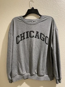 Chicago Sweater Gray Sweatshirt Youth Size XL 15-16 Years Old EUC - Picture 1 of 6