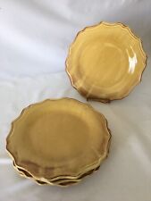 New Crate and Barrel Ceramiche Toscane Dinner Plates 11 1/2" Gold/Yellow