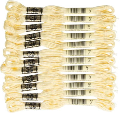 6-Strand Embroidery Cotton Floss, Light Pale Yellow - Image 1 of 4