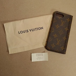 Louis Vuitton Monogram iPhone 7 Plus 8 Plus Folio Phone Case Brown & Dust Bag - Picture 1 of 7