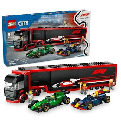 LEGO City F1 RB20 AMR24 Race Car and F1 Truck Toy Building Blocks Gift Set - Image 1 of 4
