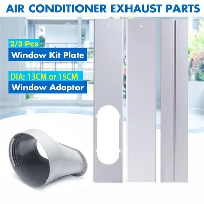Portable Air Conditioner Window Kit Adjustable Slide Plate Exhaust Hose Adapter - Image 1 of 4