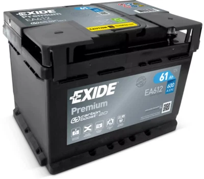 Batterie de voiture EXIDE 61Ah/600A  RENAULT CLIO 1.5 dCi (B/CB07) - Photo 1/2