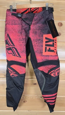 Pantalones Fly Racing MX Talla 28 Pantalones Kinetic Noiz Rojo Neón Negro Nuevos con Etiquetas Precio de venta sugerido por el fabricante 114,95 $ Foto 1 de 4
