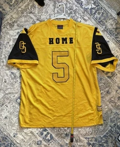 Vintage 90s Y2K Fubu Sport Jersey 05 XL Champion League Yellow Black Home Skater 00s - Bild 1 von 5