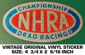 NHRA CHAMPIONSHIP DRAG RACING - CALCOMANÍA DE VINILO PEGATINA - ORIGINAL VINTAGE - Imagen 1 de 2