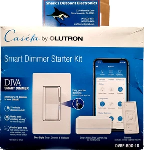 Lutron Caseta Diva Dimmer Wall Switch - DVRF-BDG-1D - Picture 1 of 3