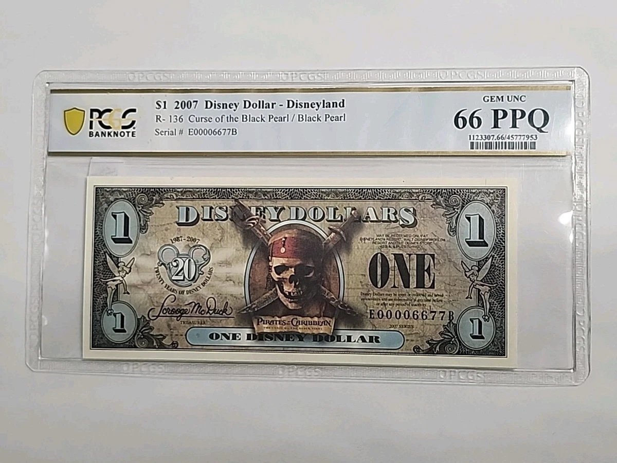 【希少】 Disney Dollar パイレーツ・オブ・カリビアン 1ドル札 希少】 Disney Dollar パイレーツ・オブ・カリビアン 1ドル札 希少