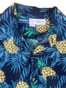 Old Navy Small Everyday Hemd Regular Fit Ananas Design, Kurzarm, Kragen - Bild 1 von 5