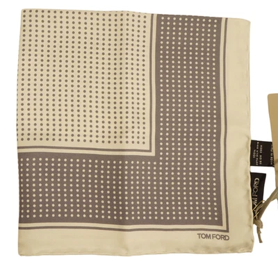 Новый с Ярлыками TOM FORD серый в горошек шелковый карман квадратный Италии 16» - Изображение 1 из 4