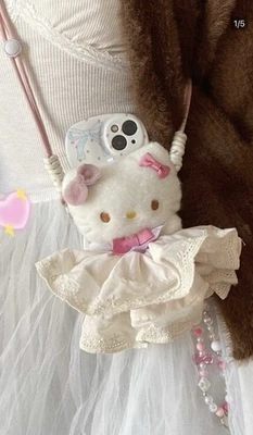 全新 可爱 Hello Kitty 手机支架 斜挎包 可调节 适用于 iPhone 14 — 第 1/4 张图片