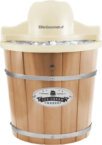 4 quart Old Fashioned Electric Ice Cream Maker, Pine Bucket, 4 Quarts Manual, - Picture 1 of 12