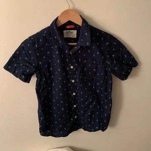 Urban Pipeline Short Sleeve Boys Large Button Down Shirt MaxWear Blue Geometric - Picture 1 of 4