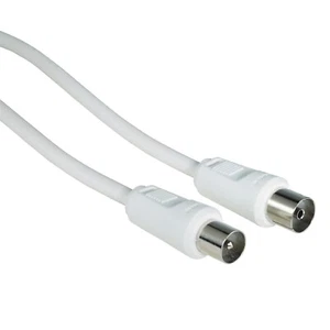 Hama 1,5m Câble D'Antenne Blanc Câble Coaxial pour HD TV LED LCD Dvb-C - Photo 1/1