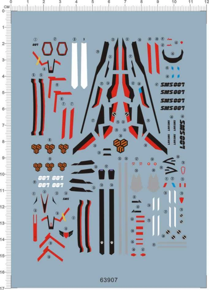 Super Detail Up 1/72 Scale VF-25f Macross Aircraft Model Kit Water Slide Decal - Image 1 of 1