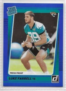 2021 Panini Donruss #307 Luke Farrell Rated Rookie Press Proof Blue Football - Bild 1 von 2
