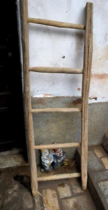 antica scala in legno a pioli 155 cm rustica - Imagen 1 de 3