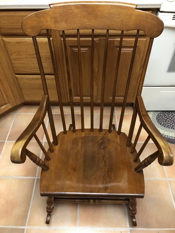 S. Bent & Bros Colonial Adult Rocking Chair Nutmeg Vintage Brothers Cover
