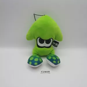 Splatoon C2808 Inkling Green Squid Sanei Strap Plush 9" Toy Doll Japan - Picture 1 of 7