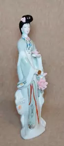 Vintage Asian Geisha Lady Republic Period Home Office Bone China Decor Figurine - Picture 1 of 13