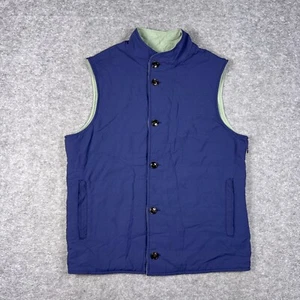 Peter Millar Vest Men Medium Blue Gray Spring Soft Quilted Reversible Crown Golf - Picture 1 of 14