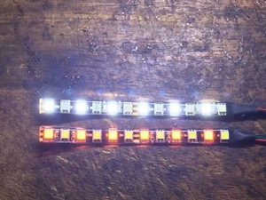 2x MINI WHITE AMBER SWITCHBACK LED STRIPS DAYTIME RUNNING LIGHT & TURN SIGNAL - Picture 1 of 6