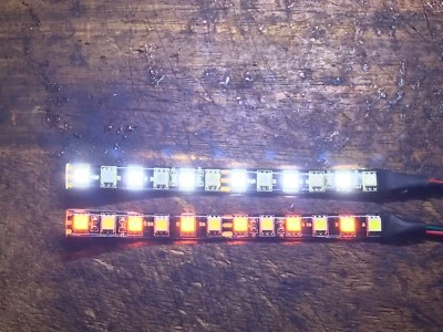 2x MINI TIRAS LED BLANCO ÁMBAR SWITCHBACK LUZ DE CIRCULACIÓN DIURNA Y INTERMITENTE Foto 1 de 4