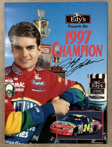 Jeff Gordon 1997 Winston Cup Champion Poster 18 X 24 NASCAR Vintage Throwback Cover