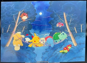 Squirtle Pikachu Togepi Pokemon Postal Keiko Fukuyama Arte Ilustración Limitada - Imagen 1 de 10