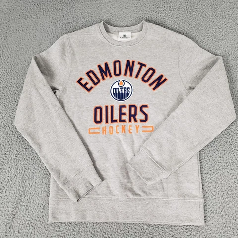 Edmonton Oilers Sweater Adult Medium Fanatics Sweatshirt Pullover New Men Logo Cover