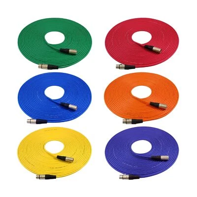 GLS Audio 50ft Mic Cable Cords - XLR Male to XLR Female Colored Cables - 50' ... - Image 1 of 4