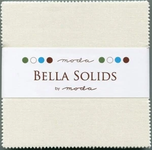 Moda Charm Pack - BELLA IVORY SOLIDS - 100% Patchwork Cotton Fabric - Picture 1 of 1