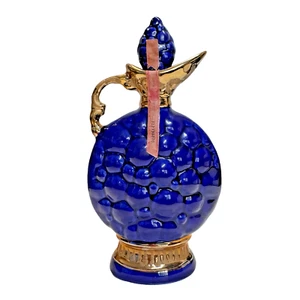 Vtg Empty Jim Beam Regal Whiskey Decanter Grapes Blue Gold 1968 12" Approx - Picture 1 of 8