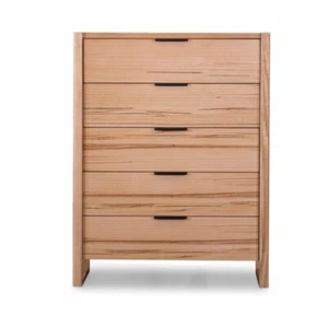 COTY MESSMATE 5 DRAWER TALLBOY 5 DRAWER CHEST OF DRAWERS NATURAL - Picture 1 of 7
