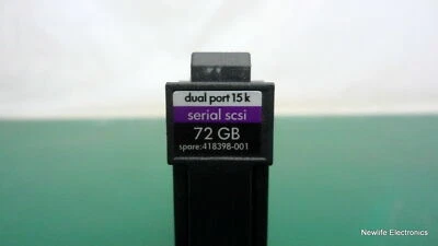 HP 418398-001 72GB 15,000 RPM 3 Gbps 2.5 in. SAS HDD 430169-002 DH072BB978 - Image 1 of 4