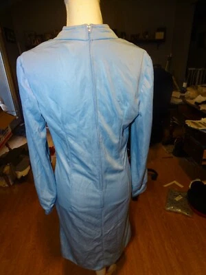 Vintage 1970's Leslie Fay Blue Dress - Image 1 of 4