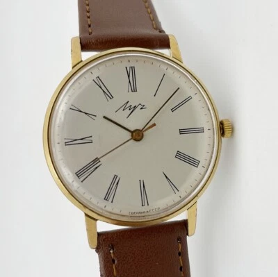 Luch 2209 23 Jewels Ultra Slim Soviet USSR Mens Watch Gold plated Au 10+ - Image 1 of 4
