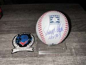 Johnny Bench Signed Rawlings Official Hall Of Fame Baseball HOF 1989 Beckett #2 - Picture 1 of 2