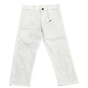 Mayoral Toddler Boys White Slim Fit Chino Pants NWT Adjustable Waist Cotton Blen - Picture 1 of 10