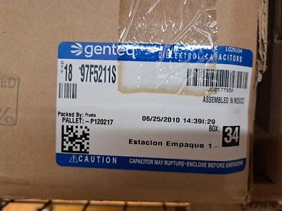 New, Genteq, 97F5211S, 50uF 50/60Hz +/-6% 440VAC 1000VDC CAPACITOR - Image 1 of 4