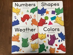Kinderspiel neugierige Katzensammlung Airlie Anderson 4er Set Brettbücher - Bild 1 von 2